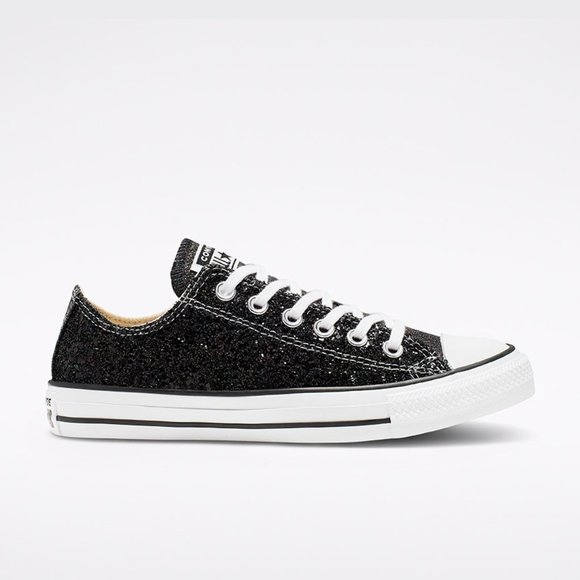 black sparkly chucks